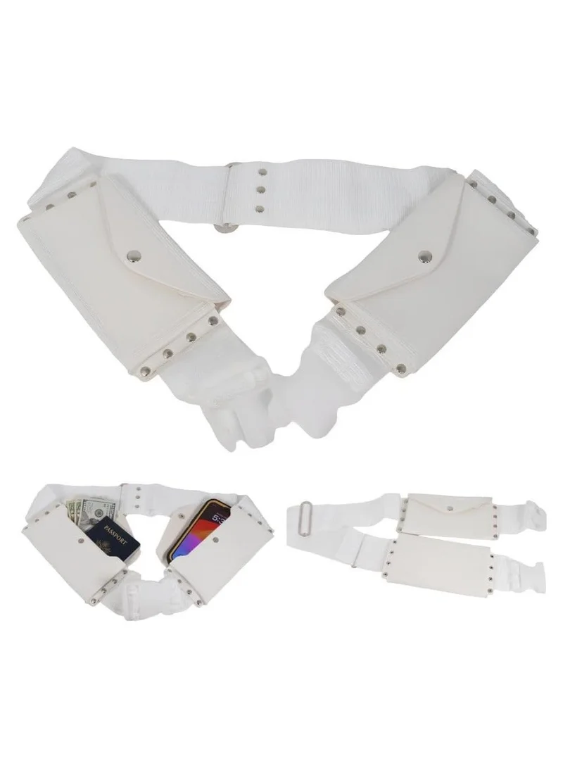 MahMir MahMir Premium Ihram Belt for Men – Comfortable, Adjustable, White Belt for Hajj & Umrah, Unstitched, Waterproof, Follows Sunnah, Ideal for Ahram & Ehram